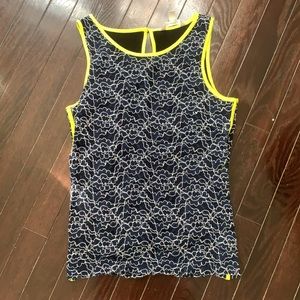 Banana Republic lace blue white floral top